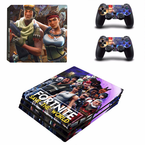 Game Fortnite PS4 Pro Skin Sticker Decal For Sony PS4 PlayStation 4 Pro Console and 2 Controllers PS4 Pro Skins Stickers Vinyl