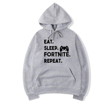 Pkorli Eat Sleep Fortnite Repeat Hoodies Men Women Casual Long Sleeve Hoodies Streetwear Hip Hop Male Pullover Hoody Fortnite