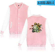 BTS fortnite Baseball Jacket Capless Sweatshirt Hoodies Winter Fashion Jacket autumn men jacket women Comics XXS-4XL clothes