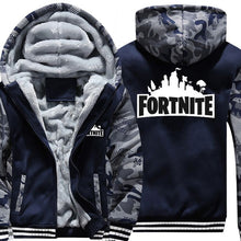 NEW Arrival  Fortnite  Winter Camouflage Men Hoodies Zipper Fleece Sweatshirts coat USA Size