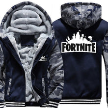 NEW Arrival  Fortnite  Winter Camouflage Men Hoodies Zipper Fleece Sweatshirts coat USA Size