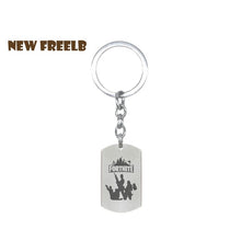 Hot FPS Game Fortnite Battle Royale Keychains Stainless Steel keyring Laser Printing Personalized Jewelry Do not fade 7 Styles
